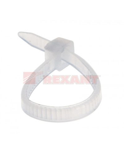 Хомут-стяжка нейлоновый 2.5х60 мм белый (100шт/уп) REXANT 07-0060 в Стерлитамаке Стяжки-хомуты Pintop.ru