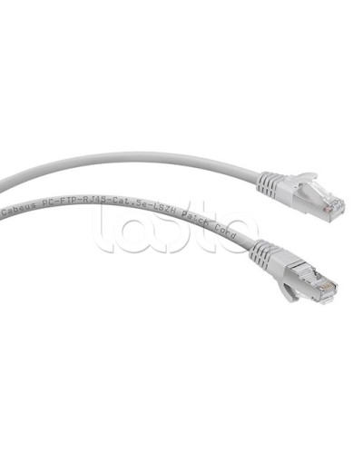 Патч-корд FTP, категория 5e, 0.3 м, LSZH, экранированный, серый Cabeus PC-FTP-RJ45-Cat.5e-0.3m-LSZH в Стерлитамаке Патчкорды (медные) Pintop.ru