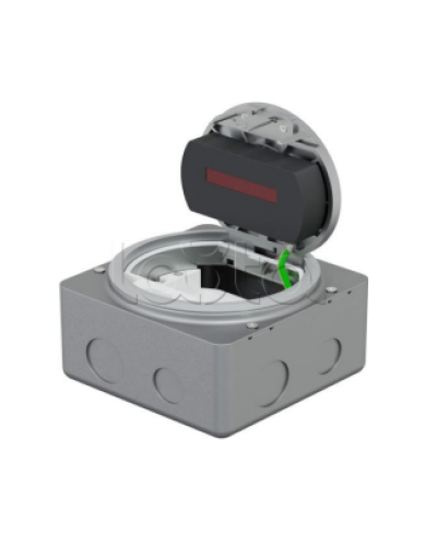 LUK/1,5AL66 Люк в пол на 1,5 поста (45х45мм), с суппортом и коробкой, сталь IP66 (70031) в Стерлитамаке Системы лючков и колонн Pintop.ru