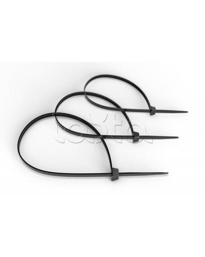 Стяжка нейлоновая неоткрывающаяся, безгалогенная (halogen free), 250x3.6мм, черная (100 шт) Cabeus CTBL-250 в Стерлитамаке Аксессуары для кабель-канала Pintop.ru