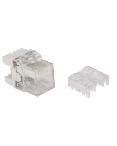 Модуль Keystone, RJ45, кат.6, UTP, 180 градусов, с индикатором, белый LANMASTER LAN-OKi45U6/180 в Стерлитамаке Коннекторы Pintop.ru
