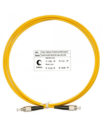 Шнур оптический simplex FC-FC 9/125 SM 2 м LSZH Cabeus FOP(s)-9-FC-FC-2M в Стерлитамаке Патч-корды оптические Pintop.ru