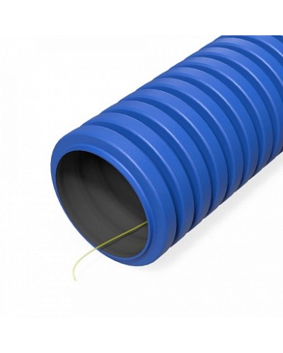 Труба гофрированная двустенная ПНД гибкая тип 450 (SN29) с/з синяя d40 мм (150м/уп) Промрукав (PR15.0273) в Стерлитамаке Труба гофрированная Pintop.ru