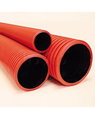 Труба гибкая двустенная D90 мм, красный с зондом DKC 121990100 в Стерлитамаке Труба гофрированная Pintop.ru