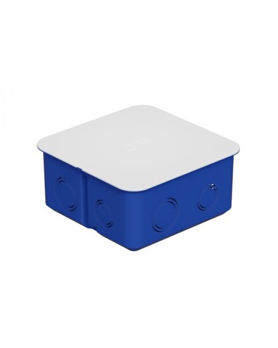 Коробка распределительная c/п. с крышкой, 100х100х50мм, IP30 цвет синий Экопласт (44656) в Стерлитамаке Распределительные коробки Pintop.ru