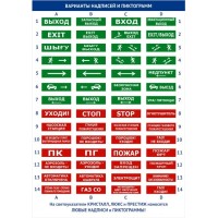 Оповещатель табло полусферическое световое Электротехника и Автоматика ЛЮКС-220 НИ "Человек стрелка вправо"