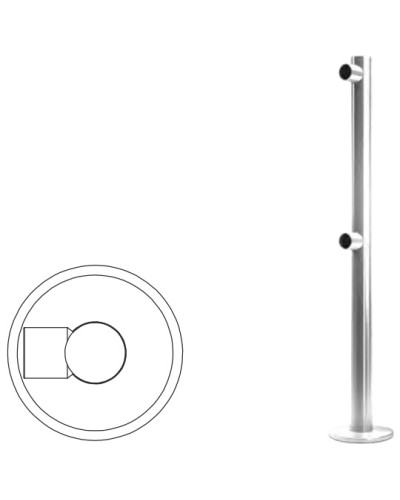 Стойка ограждения односторонняя (антик серебро) Oxgard в Стерлитамаке Ограждения Pintop.ru