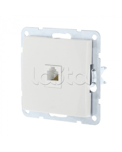 Розетка компьютерная RJ-45 кат. 5е с накладкой (белый) LK60 Экопласт (866104-1) в Стерлитамаке Розетки компьютерные и телефонные Pintop.ru