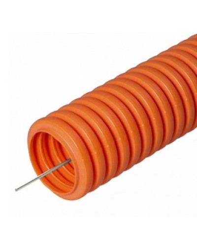 Труба гофрированная ПНД лёгкая 350 Н безгалогенная (HF) оранжевая с/з д20 (100м/4800м уп/пал) Промрукав (PR.022061) в Стерлитамаке Труба гофрированная Pintop.ru