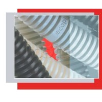 Труба гофрированная ПВХ легкая, с зондом диам. 50 мм (1шт=15м) Экопласт 10150-15