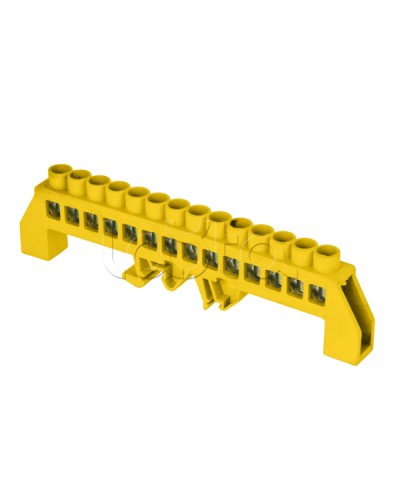 Шина 0 РЕ (8х12мм) 14 отверстий латунь желтый нейлоновый корпус комбинированный EKF PROxima (sn0-125-14-dpe) в Стерлитамаке Аксессуары для стоек и шкафов Pintop.ru