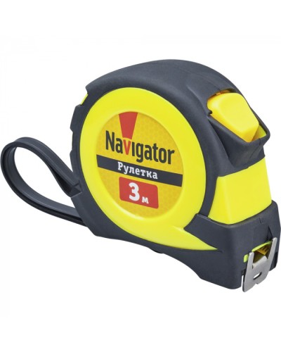 Рулетка Navigator 80 259 NMT-Ru02-A-3-16 (автостоп, 3 м*16 мм) в Стерлитамаке Аксессуары для кабель-канала Pintop.ru