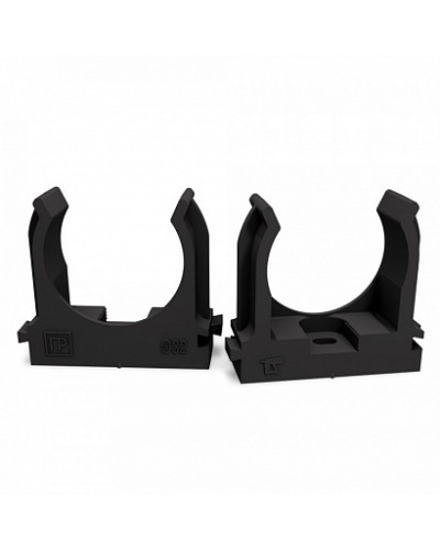 Крепеж-клипса для труб атмосферостойкая для монтажного пистолета черная в п/э d32 мм (25шт/500шт уп/кор) Промрукав (PR13.0408) в Стерлитамаке Держатели, клипсы, скобы Pintop.ru