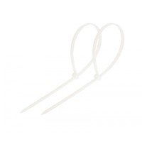 Стяжка нейлоновая неоткрывающаяся, безгалогенная (halogen free) 200x3.6мм, белая (100 шт)