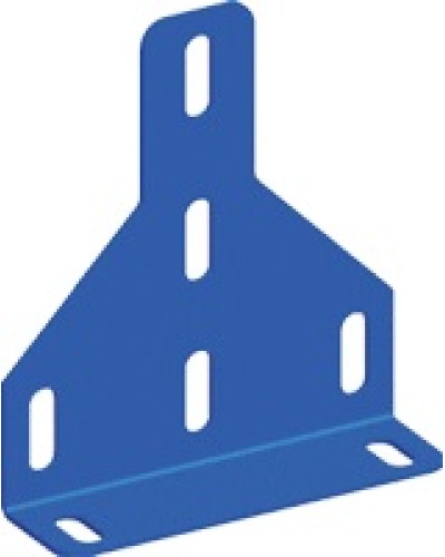 Скоба фиксирующая для стального лестничного лотка, серая LANMASTER LAN-LTS-BTF-GY в Стерлитамаке Аксессуары для лотков Pintop.ru