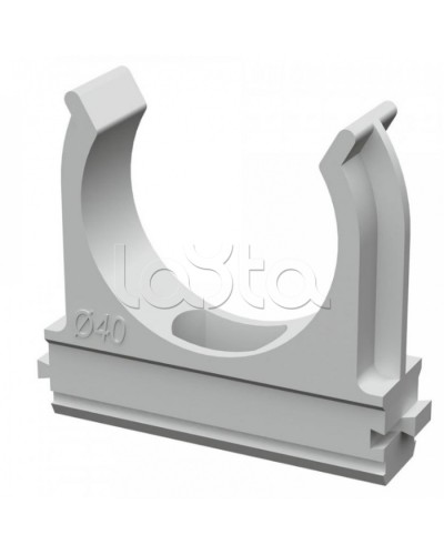 Крепеж-клипса для труб АБС-пластик в карт д40 (30шт/300шт уп/кор) Промрукав (PR.0640) в Стерлитамаке Держатели, клипсы, скобы Pintop.ru