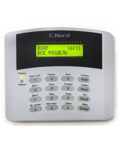 Клавиатура C.Nord K16-LCD в Стерлитамаке Приемно-контрольные приборы Pintop.ru