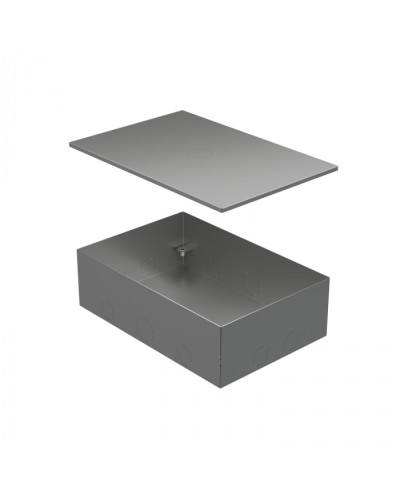 BOX/6-8 Металлическая коробка с крышкой для заливки в пол 249,6х167,6х75мм Экопласт (70161) в Стерлитамаке Распределительные коробки Pintop.ru