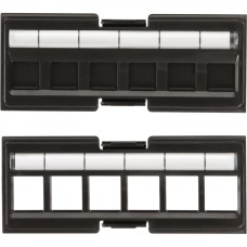 Вставка под кейстоны в модульную панель, неэкранированная, 6 портов, без шторок LANMASTER LAN-FRM-IN-6OK-UXX