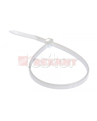 Хомут-стяжка нейлоновый, многоразовый 8x200 мм СКМ-200 белый (100шт/уп) REXANT 07-0209 в Стерлитамаке Стяжки-хомуты Pintop.ru