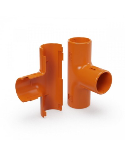 Тройник разборный оранжевый d20 мм (50шт/600шт уп/кор) Промрукав (PR13.1158) в Стерлитамаке Повороты, муфты, тройники Pintop.ru