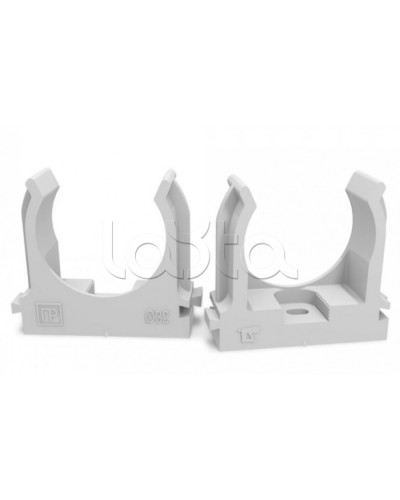 Крепеж-клипса для труб для монтажного пистолета серая в п/э д32 (25шт/500шт уп/кор) Промрукав (PR13.0122) в Стерлитамаке Держатели, клипсы, скобы Pintop.ru