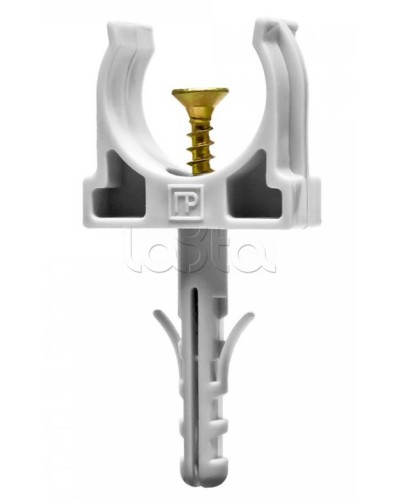 Крепеж-клипса с дюбелем и саморезом серая д20 (100шт/1200шт уп/кор) Промрукав (PR13.0216) в Стерлитамаке Крепеж: Дюбели, шурупы, саморезы Pintop.ru