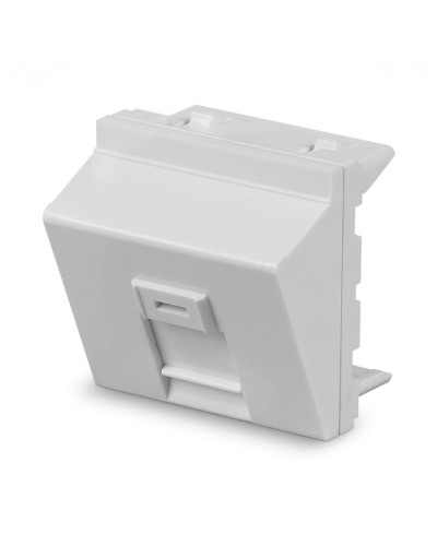 Вставка 45x45 (Mosaic) для 1 модуля формата Keystone Jack, угловая Cabeus (FP-A-45-1M) в Стерлитамаке Модули Keystone Pintop.ru