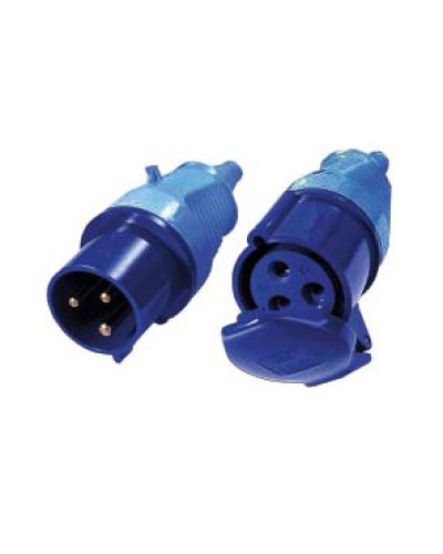 Вилка IEC 309 однофазная 32A, 250V, разборная, синяя LANMASTER (LAN-IEC-309-32A1P/M) в Стерлитамаке Проходные адаптеры и розетки оптические Pintop.ru