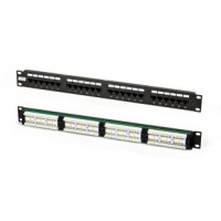 Патч-панель высокой плотности 19", 0.5U, 24 порта RJ-45, категория 5e, Dual IDC Hyperline PPHD-19-24-8P8C-C5e-110D