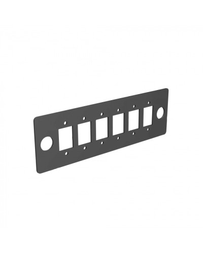 Сменная планка для оптических розеток 6 MPO/MTP Cabeus (FO-FP-6MPO-BK) в Стерлитамаке Кросс оптический Pintop.ru