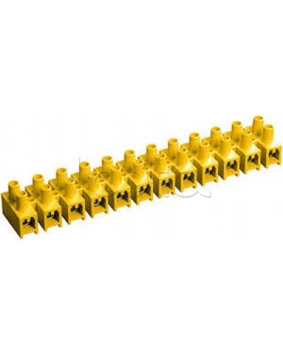 Зажим винтовой ЗВИ-5 н/г 1,5-4мм2 (12пар) желтый IEK UZV7-005-04 в Стерлитамаке Клеммные колодки Pintop.ru