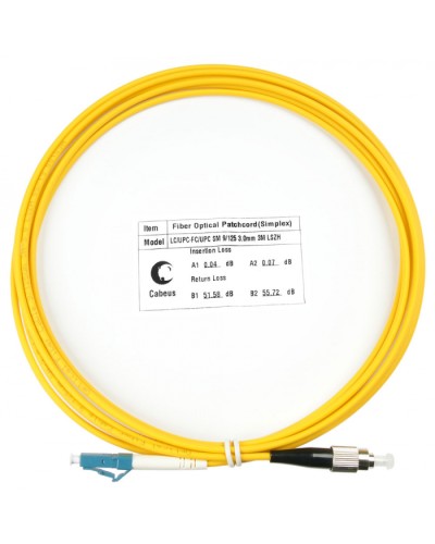 Шнур оптический simplex LC-FC 9/125 SM 3 м LSZH Cabeus FOP(s)-9-LC-FC-3M в Стерлитамаке Патч-корды оптические Pintop.ru