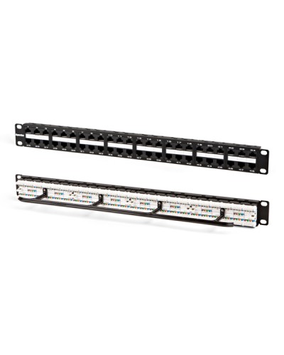 Патч-панель высокой плотности 19, 1U, 48 портов RJ-45, категория 5e Hyperline PPHD-19-48-8P8C-C5e-110D в Стерлитамаке Патч панель Pintop.ru