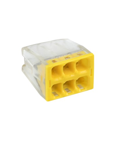 Строительно-монтажная клемма СМК 2273-246 (с пастой) 6 отверстий 0,5-2.5мм2 (50шт.) EKF (plc-smk-2273-246) - Строительно-монтажная клемма СМК 2273-246 (с пастой) 6 отверстий 0,5-2.5мм2 (50шт.) EKF PROxima в Стерлитамаке Клеммные колодки Pintop.ru