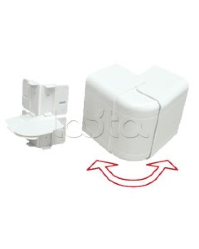 Угол внешний изменяемый 100х40 с задней стенкой и разделителем для кабель-канала серии ARC-LAN, огнестойкость E15-E110 Экопласт 576214-E110 в Стерлитамаке Аксессуары для кабель-канала Pintop.ru