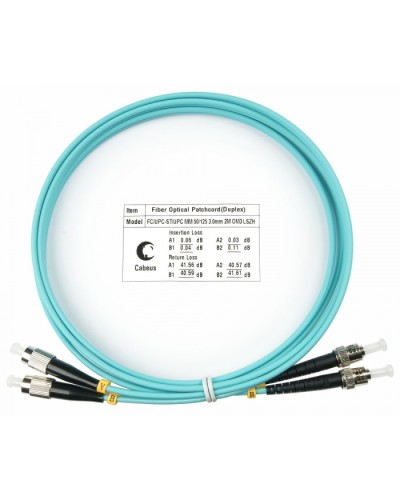 Шнур оптический duplex FC-ST 50/125 mm OM3 2м LSZH Cabeus FOP-50-FC-ST-2m в Стерлитамаке Патч-корды и пигтейлы Pintop.ru