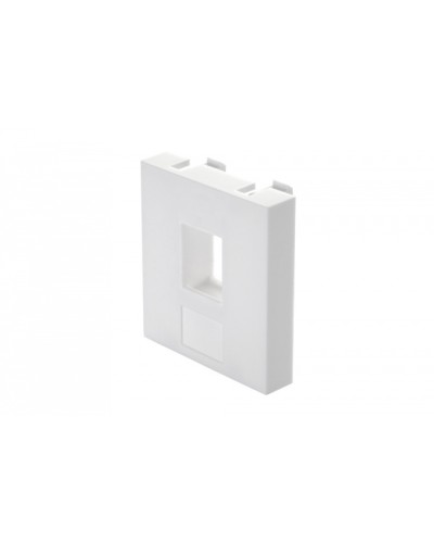 Адаптер 45 × 45 мм для 1 мультимедиа-модуля Keystone без шторки, белый Eurolan (16B-45-11WT) в Стерлитамаке Модули Keystone Pintop.ru