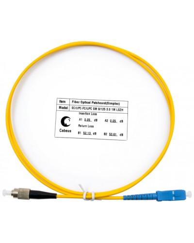 Шнур оптический simplex SC-FC 9/125 SM 1 м LSZH в Стерлитамаке Патч-корды оптические Pintop.ru