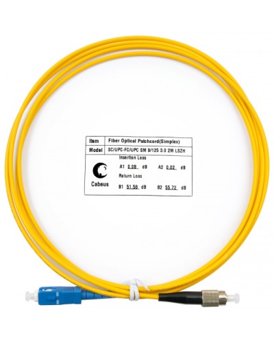 Шнур оптический simplex SC-FC 9/125 SM 2 м LSZH в Стерлитамаке Патч-корды оптические Pintop.ru