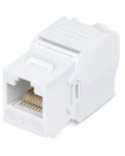Вставка Keystone Jack RJ-45(8P8C), категория 6, 110 IDC, угол заделки 180 градусов, без инструмента (Toolless), белая в Стерлитамаке Модули Keystone Pintop.ru