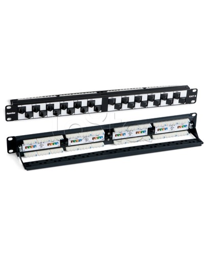 Патч-панель 19, 1U, с угловыми портами, 24 порта RJ-45, категория 6 Hyperline PP2A-19-24S-8P8C-C6-110 в Стерлитамаке Патч панель Pintop.ru