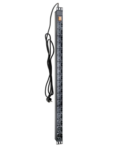 Блок распределения питания базовый вертикальный Eurolan (60A-62-01-18BL) в Стерлитамаке Блоки розеток Pintop.ru