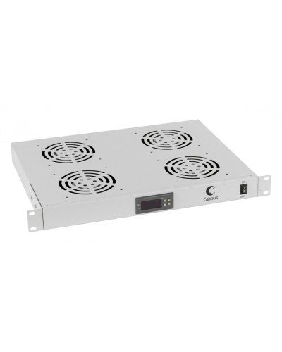 Панель вентиляционная с 4 вентиляторами с цифровым термодатчиком Cabeus JG03t в Стерлитамаке Вентиляторные модули Pintop.ru