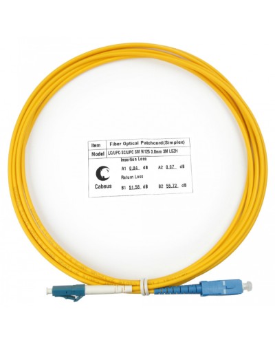 Шнур оптический simplex LC-SC 9/125 SM 3 м LSZH Cabeus FOP(s)-9-LC-SC-3M в Стерлитамаке Патч-корды оптические Pintop.ru