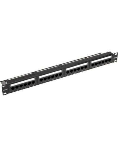 Панель коммутационная с кабельным органайзером 19, 1U, 24 порта, UTP, RJ-45, CAT 5e REXANT PRO (02-0031) в Стерлитамаке Аксессуары для стоек и шкафов Pintop.ru
