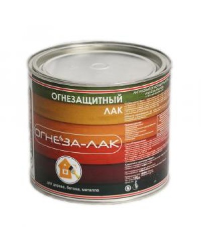 Лак огнезащитный акриловый Огнеза «ОГНЕЗА-ЛАК-ОД» для древесины и материалов изнеё, матовый, бесцветный, ведро 2,4л.(1,8 кг.) в Стерлитамаке Огнезащитные краски Pintop.ru