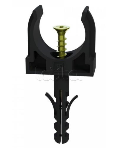 Крепеж-клипса с дюбелем и саморезом черная д16 в малой упаковке (10шт/900шт уп/кор) Промрукав (PR13.0311) в Стерлитамаке Крепеж: Дюбели, шурупы, саморезы Pintop.ru