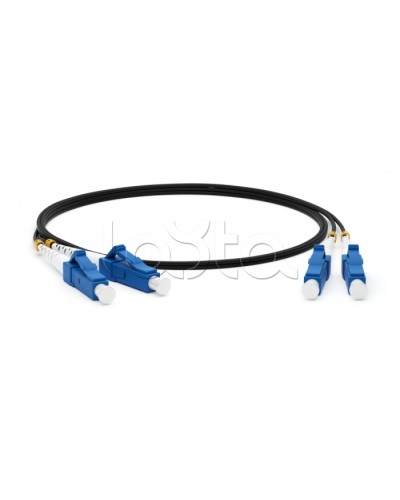 Патч-корд волоконно-оптический Hyperline FC-D2-9-LC/UR-LC/UR-H-2M-LSZH-BK в Стерлитамаке Патч-корды оптические Pintop.ru