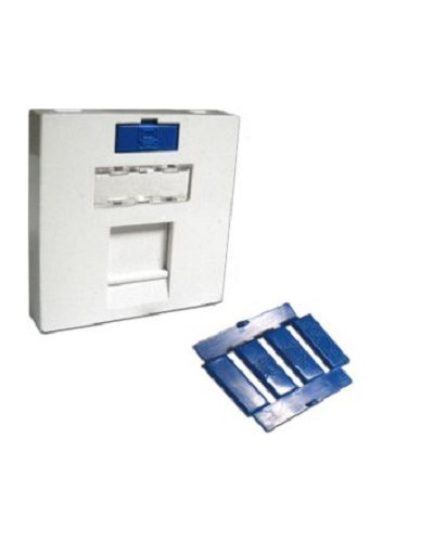 Вставка 45x45 на 1 кейстоун, угловая, со шторкой, маркировкой и иконками, белая LANMASTER LAN-SIP-23A-WH в Стерлитамаке Аксессуары для кабель-канала Pintop.ru